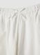 White cotton culottes with embroidery for girls_2
