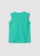 Green pure cotton surf-print vest top for boys, regular fit_1