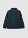Green padded children's jacket regular fit with zip and hood_1