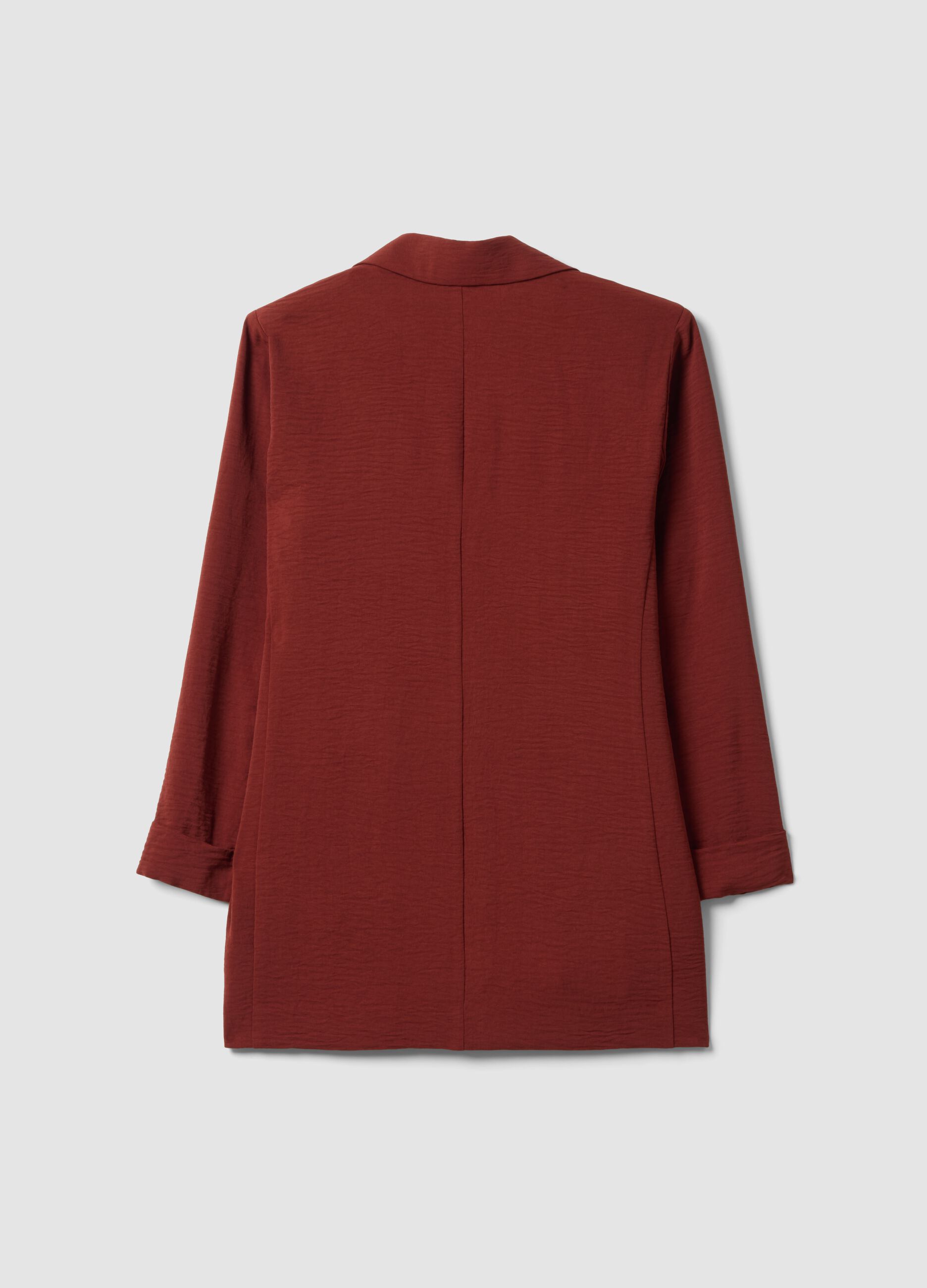 Red regular-fit blazer with classic lapels