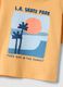 Orange pure cotton t-shirt with print for toddler_2