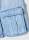 Girl's regular fit blue denim cotton blend crop shirt_2