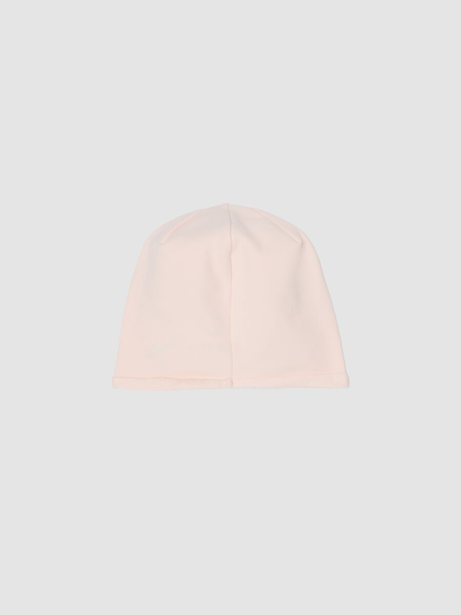 Pink stretchy cotton jersey hat with Lilo & Stitch print for girls_1