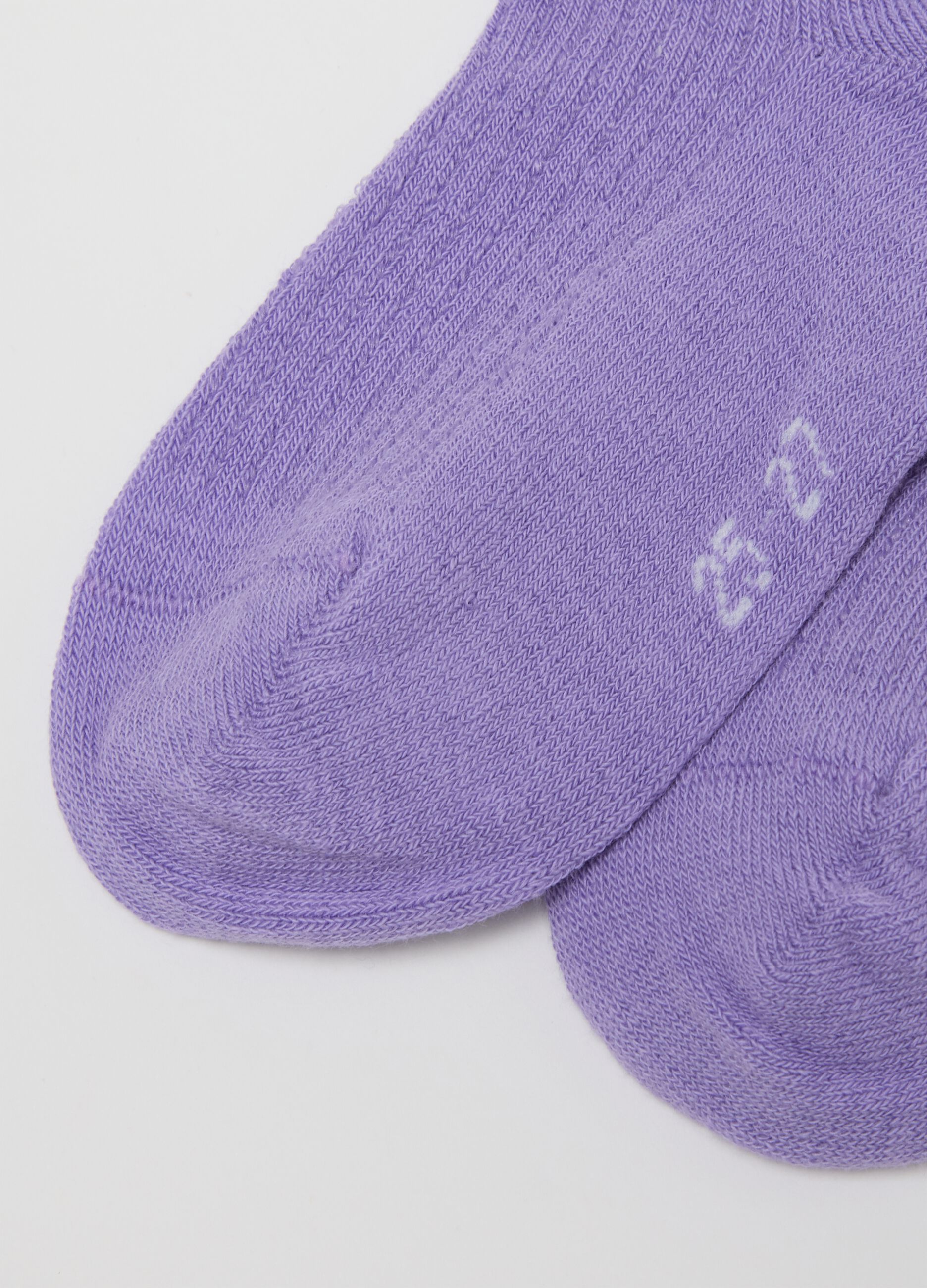 Multicolour short cotton blend socks for girls, regular fit pack of three