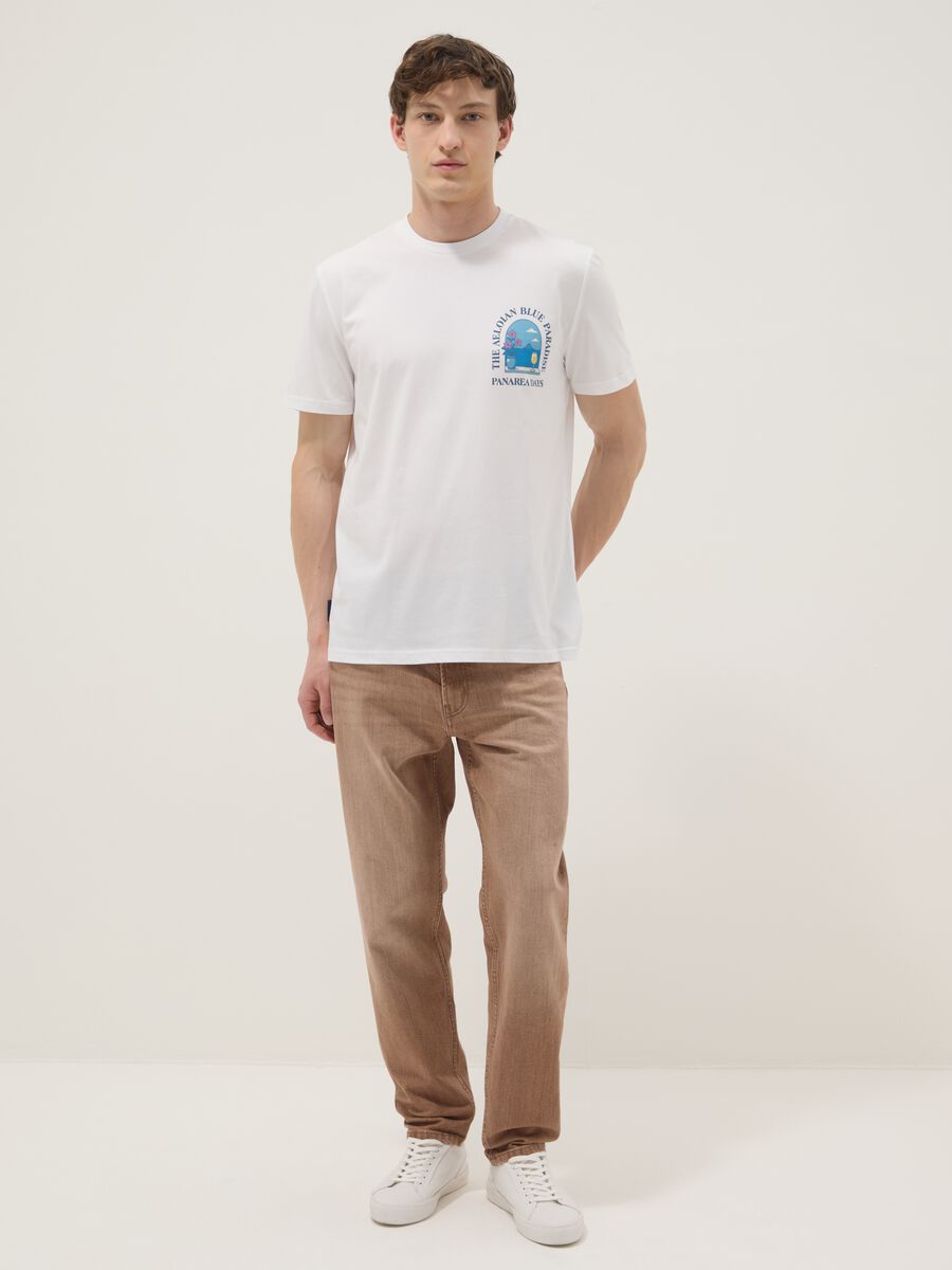 White short-sleeve pure cotton regular-fit T-shirt_1