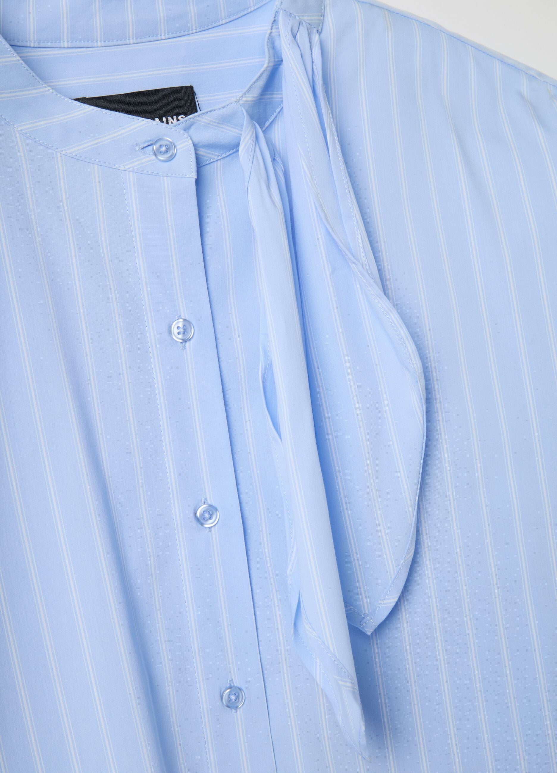 Oversized Multicolour Striped Stretch Cotton Shirt