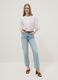 White pure cotton shirt regular fit with buttons and rounded collar_1