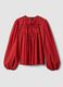 Red short-sleeved shirt in pure cotton_4