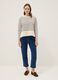 Blue Stretch Cotton Denim Trousers Regular Fit_0