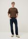 Relaxed Fit Brown The Iconic Tee T-shirt in Pure Cotton_1