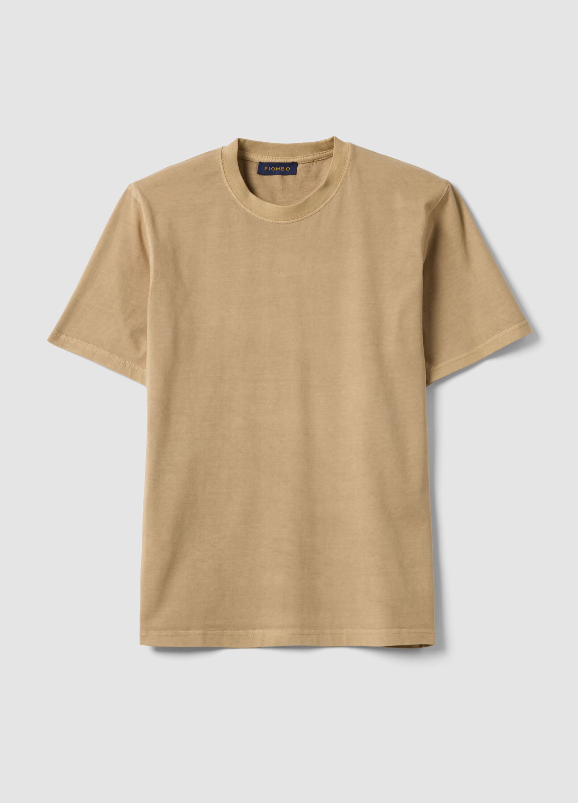 Beige pure cotton T-shirt relaxed fit