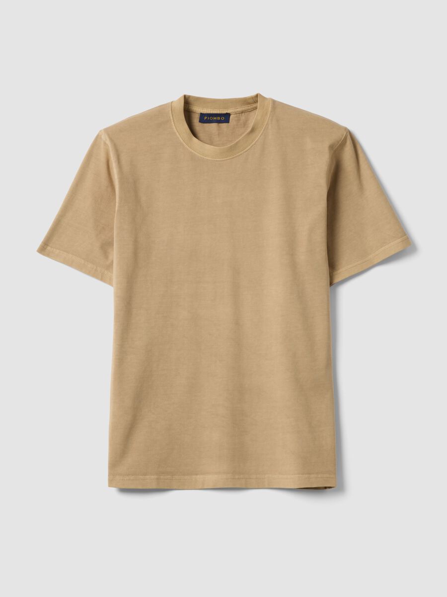 Beige pure cotton T-shirt relaxed fit_4
