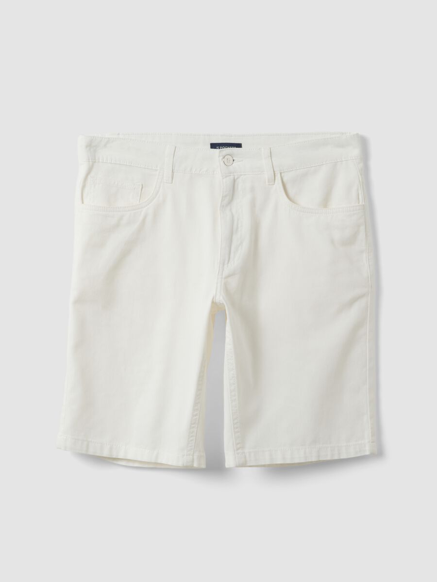 Shorts bianchi in puro cotone regular fit_4