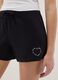 Girls&rsquo; pure cotton black shorts with elasticated waistband_2