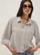 Regular-fit white and brown striped viscose-linen blend shirt_1