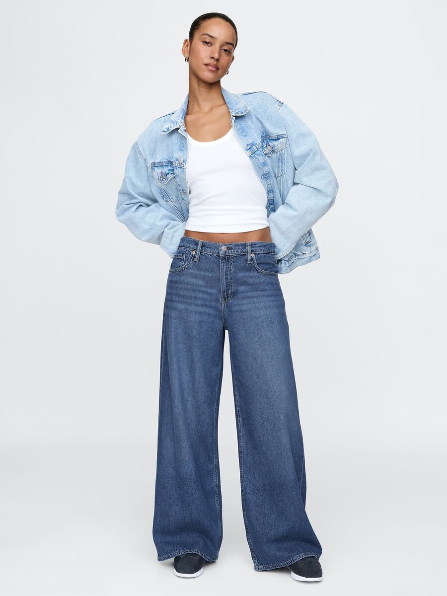 Wide Leg Denim Jeans Gap_0