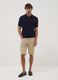 Beige stretch-cotton Bermuda shorts, regular fit_0