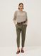 Beige viscose blend sweater regular fit with knit texture_1