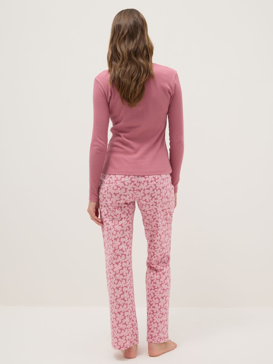 Multicolour Floral Pyjamas in Pure Cotton Regular Fit_2
