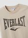 T-shirt beige in puro cotone con stampa frontale regular fit per ragazzo_1