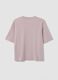 Pink boxy-fit T-shirt in cotton and viscose blend_1