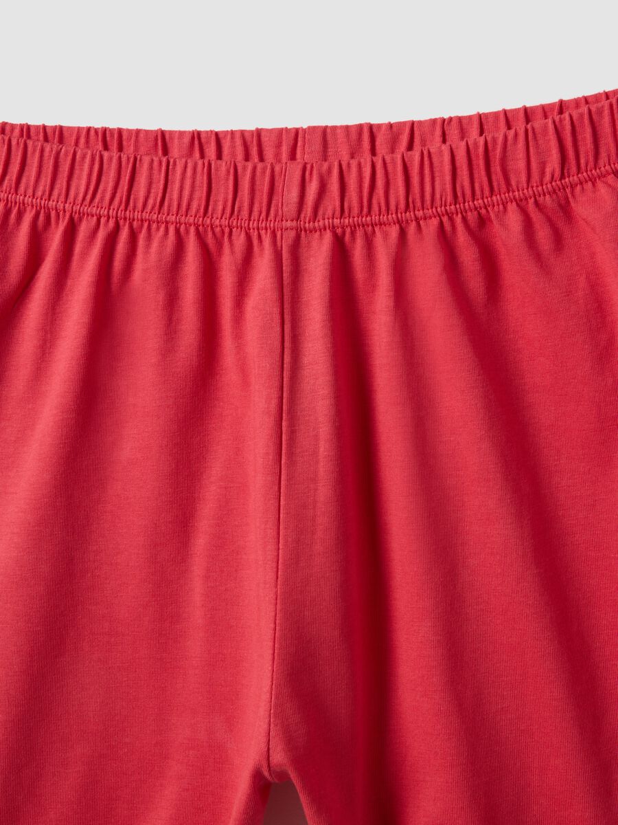 Girls' regular fit multicoloured pure cotton pyjamas with strawberry_3