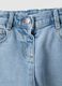Blue wide leg cotton trousers with Mickey and Minnie for girls_2