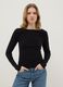 Black pure cotton regular fit T-shirt_0