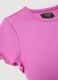 Fuchsia ribbed T-shirt with wavy edging_2