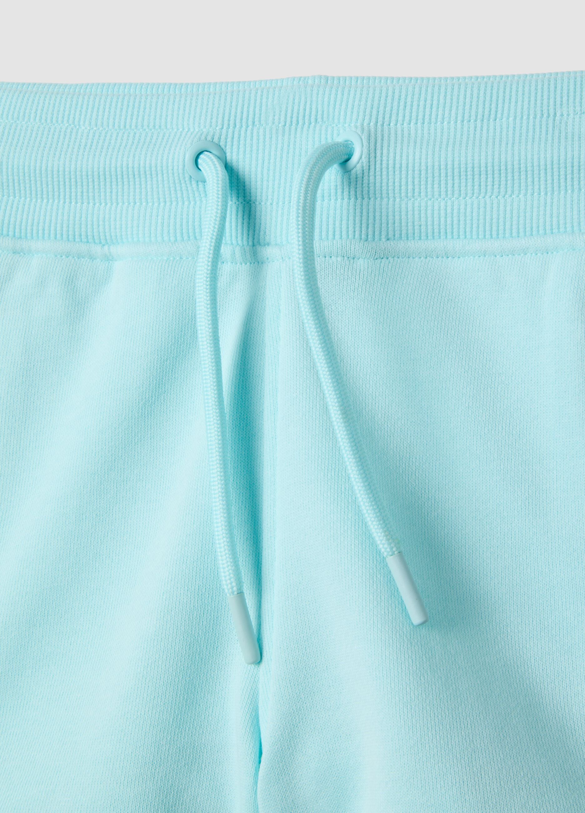 Girls&rsquo; light blue pure cotton regular-fit shorts