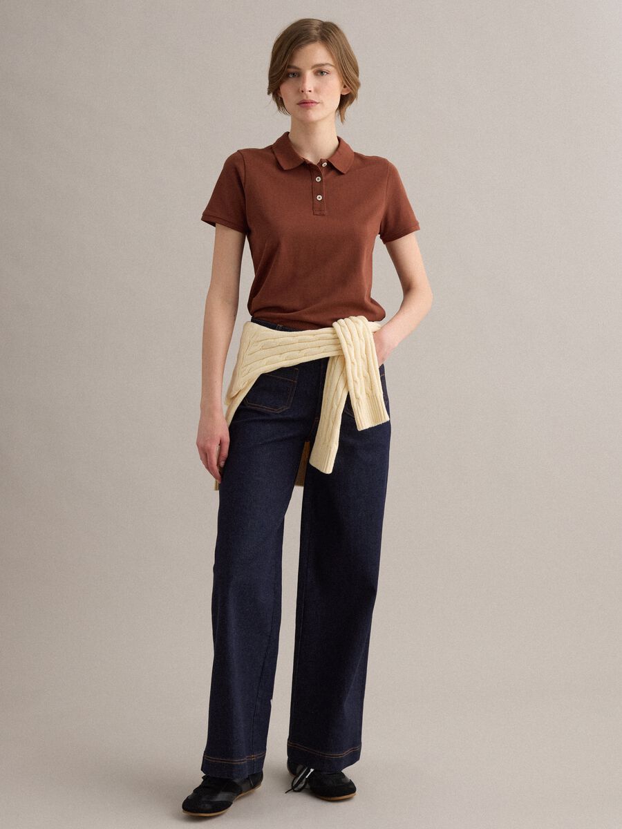 Sky blue regular-fit polo in 100% organic cotton_1
