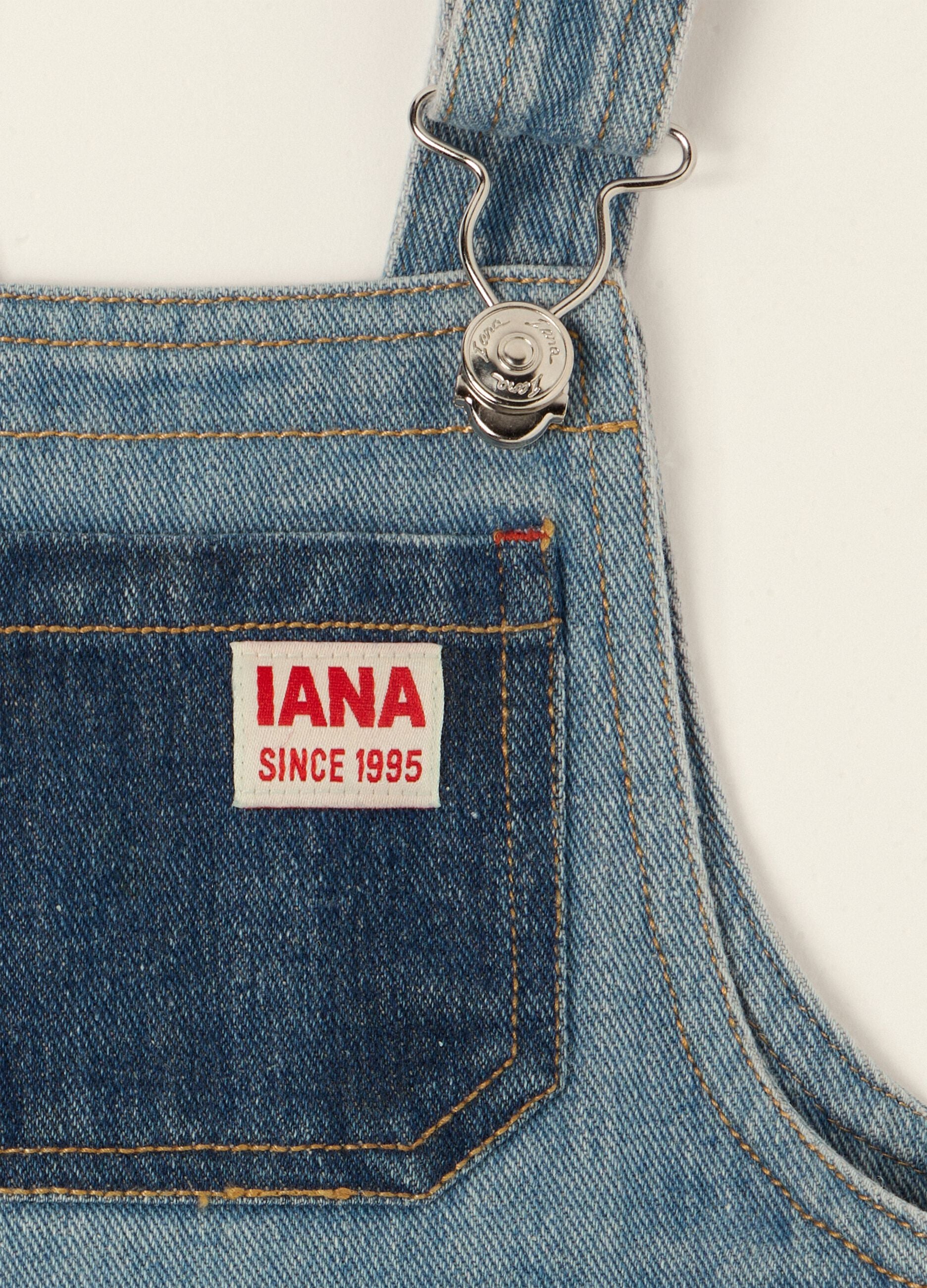 Baby viscose-blend denim dungarees