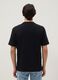 Black pure cotton crew neck t-shirt with relaxed fit_2
