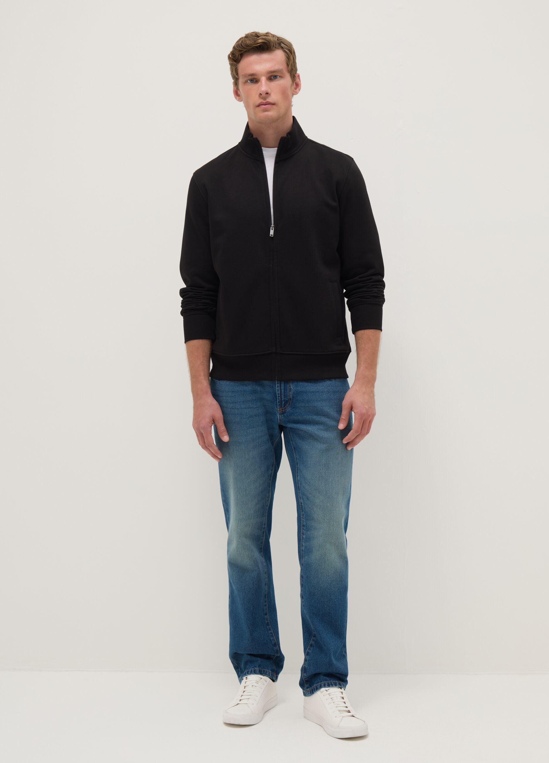 Pure Cotton Blue Regular Fit Jeans