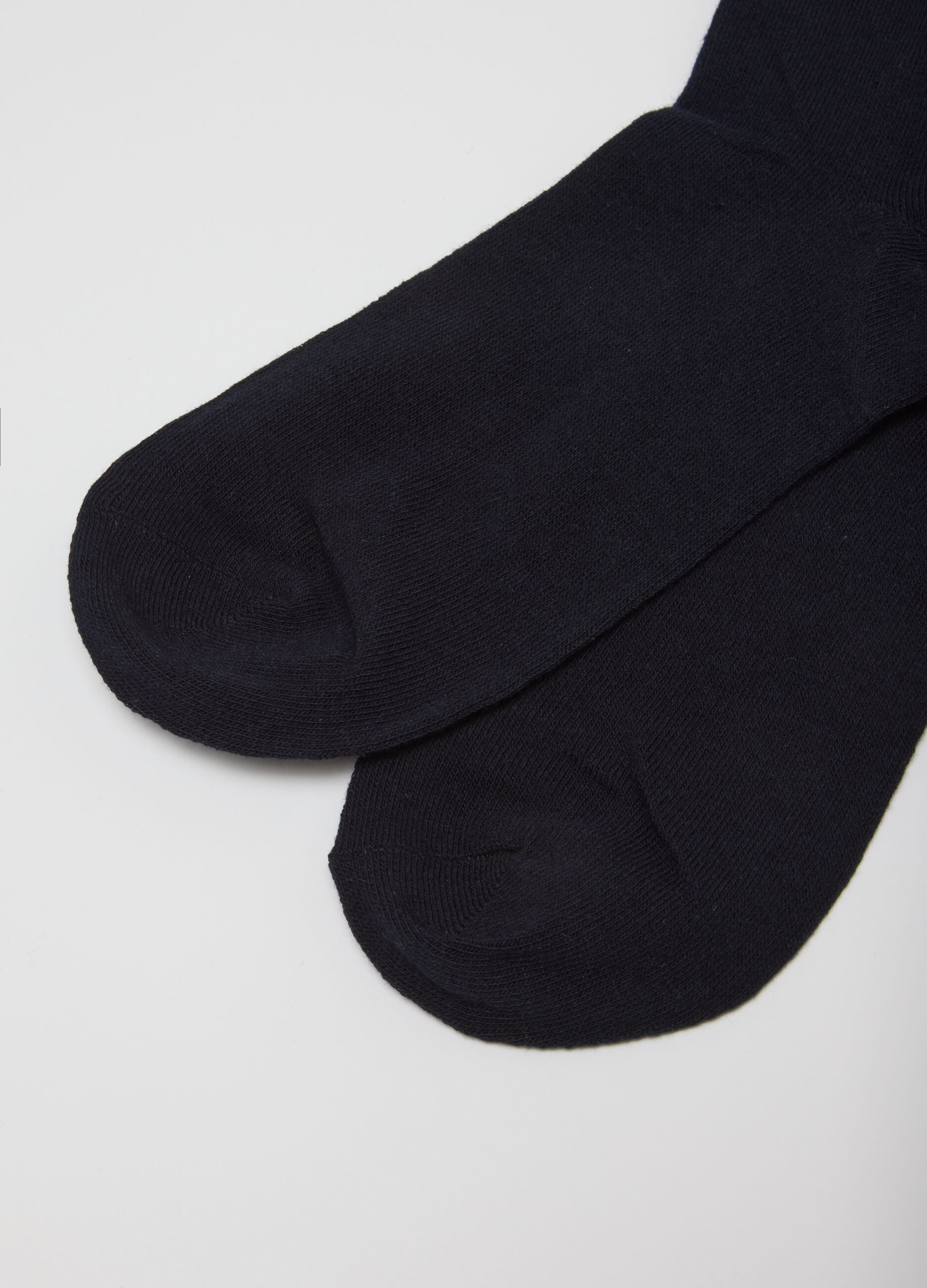 Multipack of long blue socks in stretch cotton blend