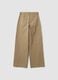 Jeans denim beige wide leg in puro cotone_2