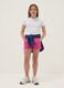 Girls' pink shorts in pure organic cotton with elasticated waist_0