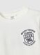 White stretchy cotton oversized fit kids' t-shirt with logo_2