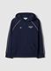 Blue hoodie with zip in cotton blend relaxed fit_4