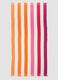 Multicolour pure cotton striped beach towel with fringes_2