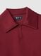 Red regular fit sweatshirt with fold-over collar and half zip_5