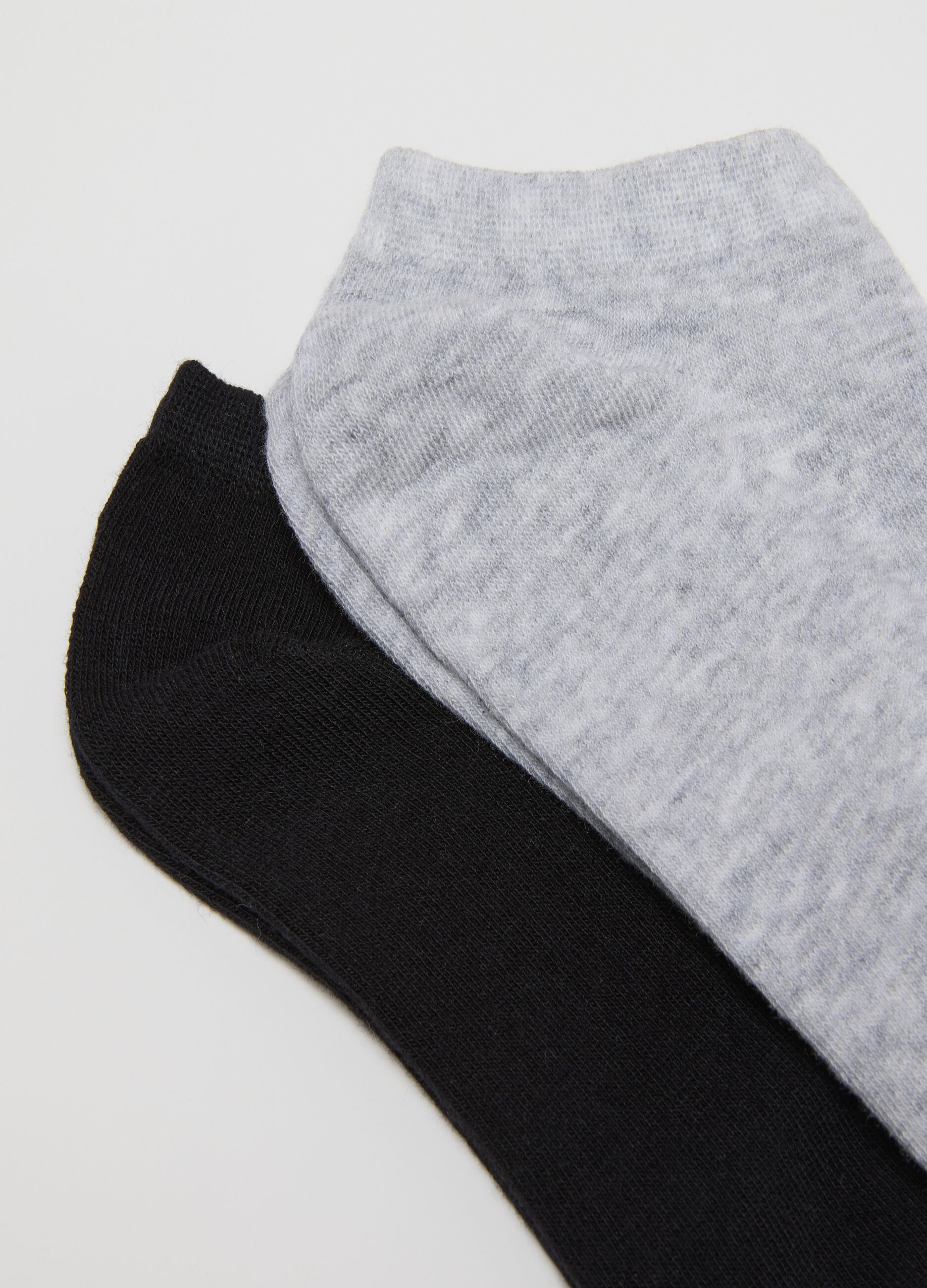 Multicolor Short Socks Tripack in Stretch Cotton Blend