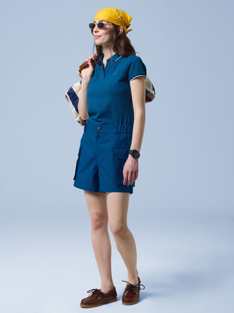 ALTAVIA SAILING blue stretch cotton polo shirt_1