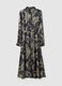 Multicolour viscose blend shirt dress regular fit with floral pattern_4
