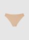 Beige microfibre regular fit briefs with lace details_4