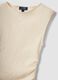 Beige stretch tank top with textured finish_5