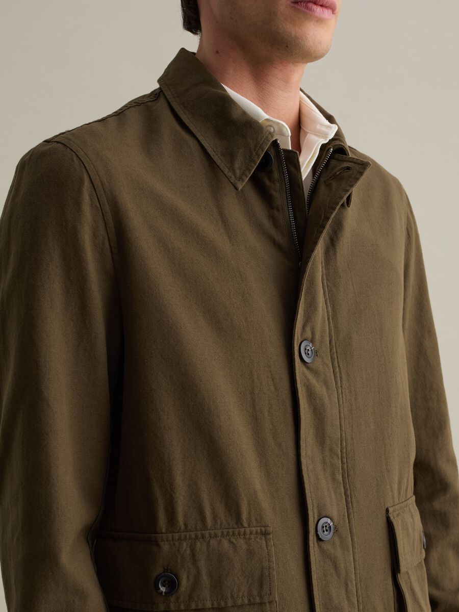 Linen and cotton shacket with pockets_2