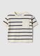 Children's regular fit multicoloured striped pure cotton t-shirt_0