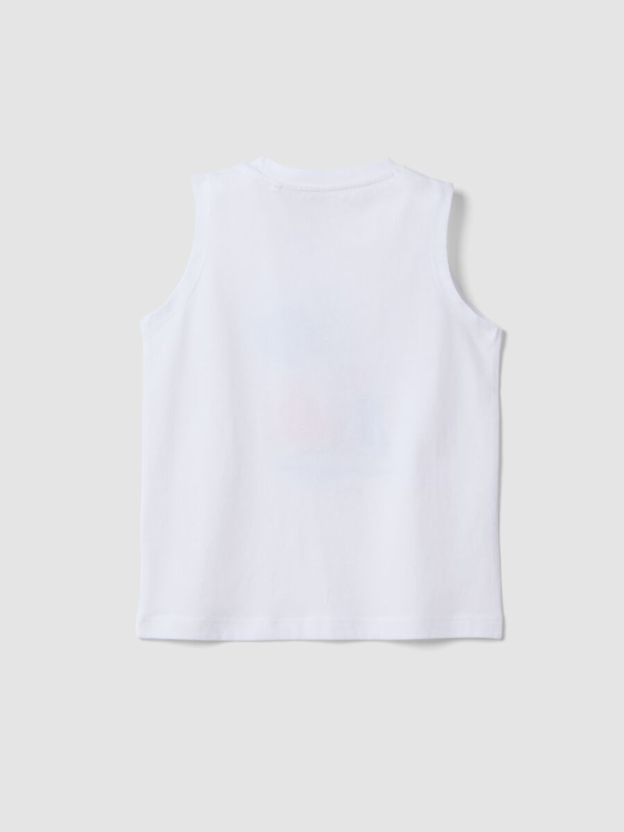 White pure cotton boys&rsquo; vest with sailboat print_1