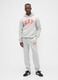 Grey Jogger Trousers in Mixed Fabric_0